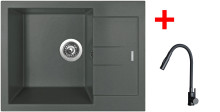 Sinks AMANDA 650 Titanium + ELASTA S černá matná 